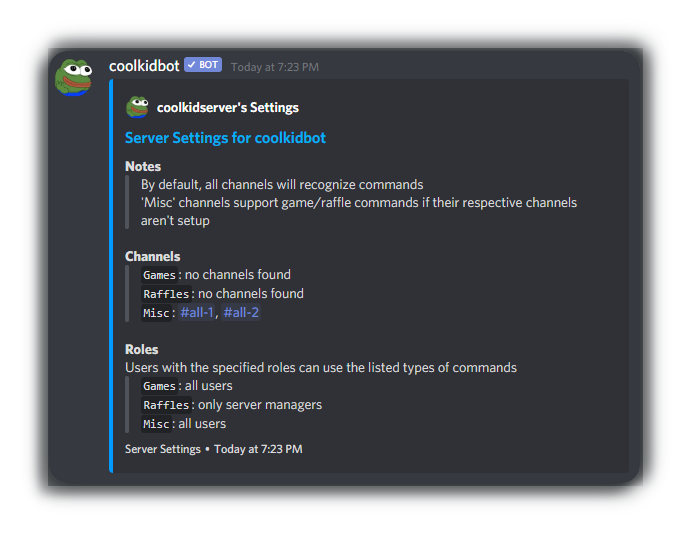 coolkidbot  Discord Bot